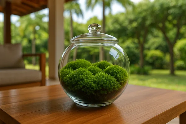 Como criar um terrário fechado minimalista com musgo japonês verde