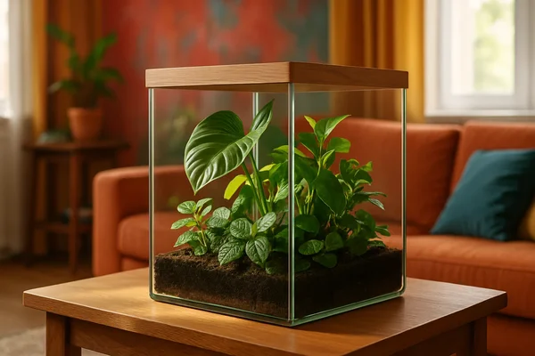 Como controlar luminosidade em terrários fechados colocados em sala de estar