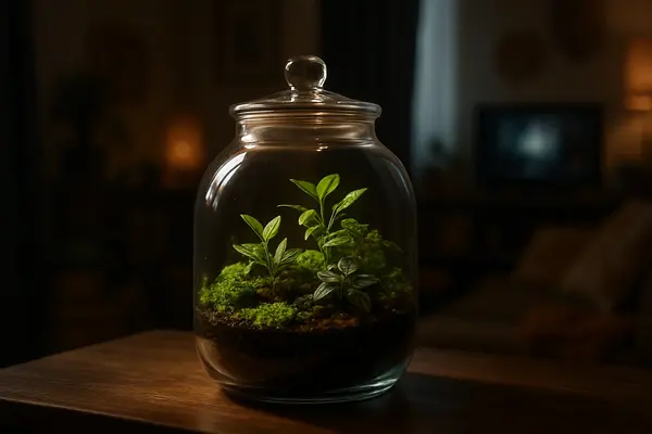 Erros que matam um terrário fechado em lugares pequenos com pouca luz natural