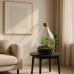 Terrários fechados minimalistas como substitutos de arranjos florais tradicionais
