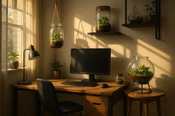 Top modelos de terrário fechado para escritórios home office
