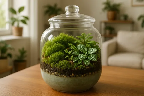 Como montar terrário fechado usando recipientes de cerâmica esmaltada