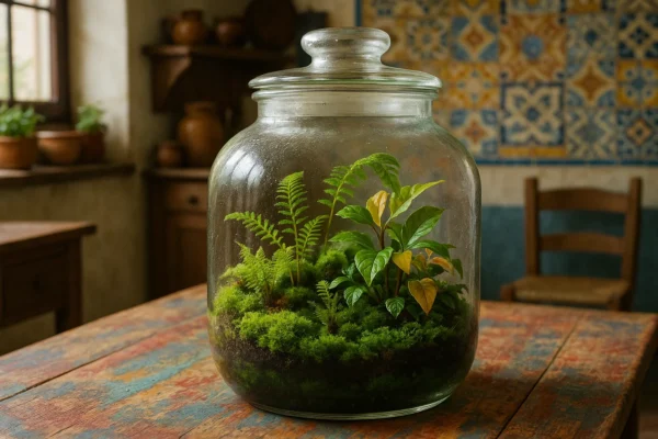 Como recuperar plantas amareladas dentro de terrários fechados