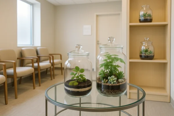 Estilos de terrários fechados para consultórios e clínicas modernas