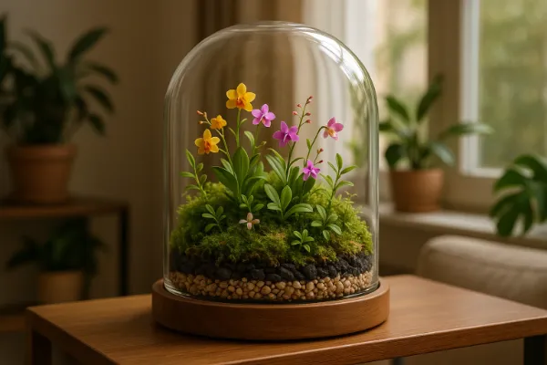 Passo a passo de terrário fechado com micro-orquídeas raras